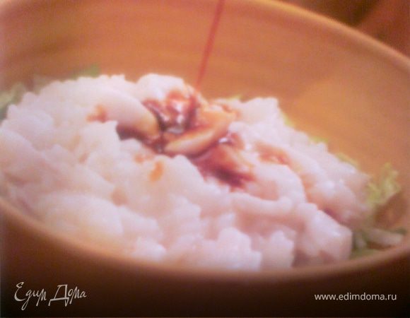 Рисовая каша с рыбным филе.