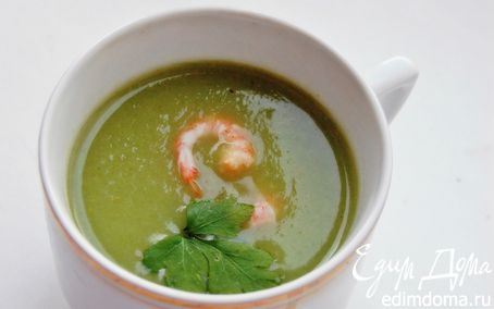 Рецепт суп-пюре из брокколи с креветками