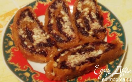 Рецепт Рулет из сухофруктов