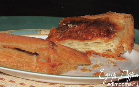 Рецепт Слоеный пирог с грушами и сыром