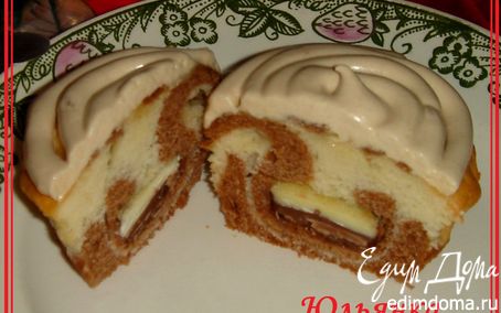 Рецепт Маффины бисквитные с молочно-белым шоколадом