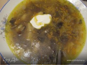 Рецепт грибного супа из белых замороженных грибов
