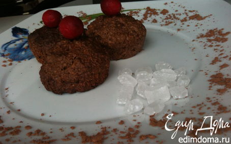Рецепт Овсяное печенье из Геркулеса с чёрным шоколадом и кокосовой стружкой