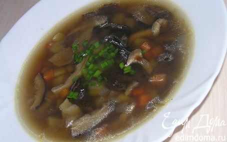 Рецепт Ароматный грибной суп (из сушеных грибов)