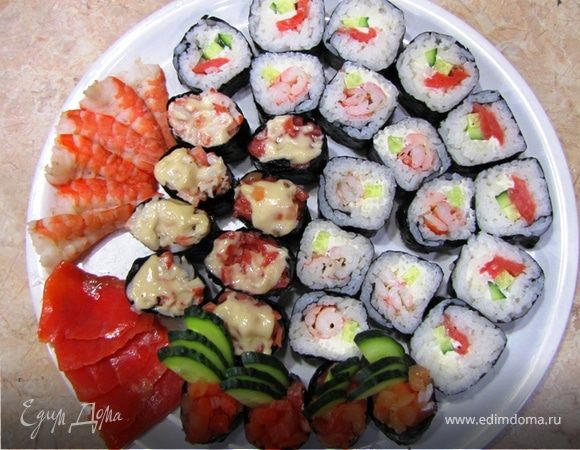 с чем можно приготовить суши в домашних условиях рецепт с фото | Дзен