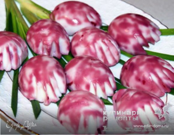 Яйца фаршированные «Букет тюльпанов»