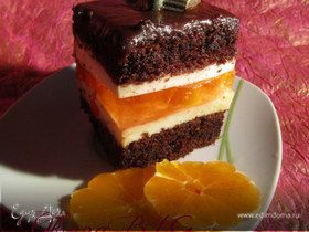 Торт "Шоколадный с мандариновой прослойкой"
