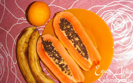 Рецепт Салат из папайи, бананов и апельсина