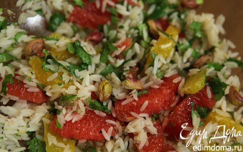Рецепт Цитрусовый салат с рисом
