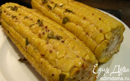 Рецепт Кукуруза, запеченная с соусом из хрена и горчицы