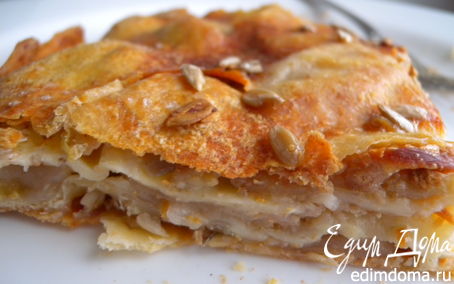 Рецепт Пирог с яблоками, злаковыми хлопьями и семечками