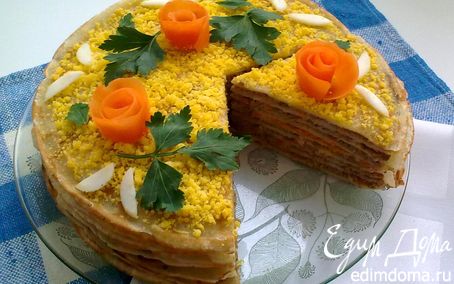 Рецепт Блинно-печеночный торт
