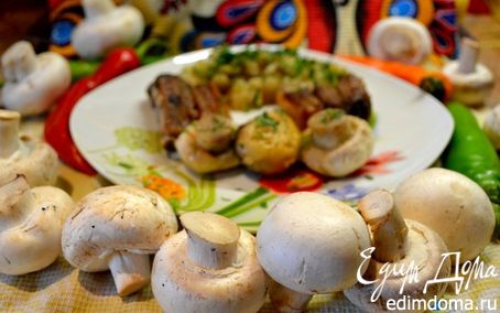 Рецепт Грудинка с грибами