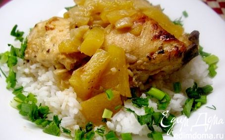 Рецепт Курица в ананасе
