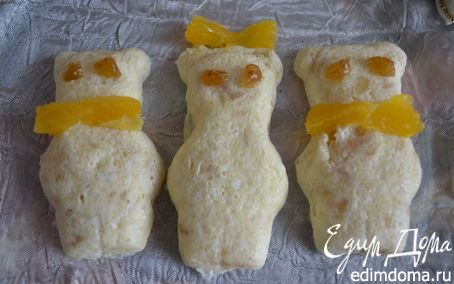 Рецепт Творожная запеканка с бананом и апельсинами "Три медведя"