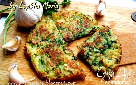 Рецепт Чесночный картофель с зеленью петрушки