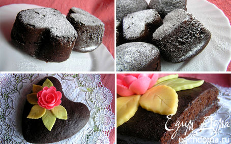 Рецепт Шоколадно-клубничные кексы или Торт