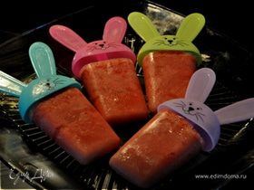 Фруктовый лед-Strawberry Orange Popsicles