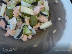 Салат с цикорием и рыбой