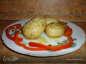 Молодой Картофель с чесночно-укропным маслом