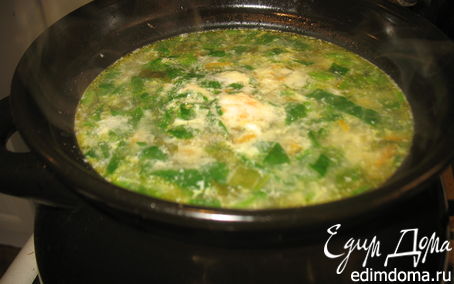 Рецепт Зеленый суп в горшочке