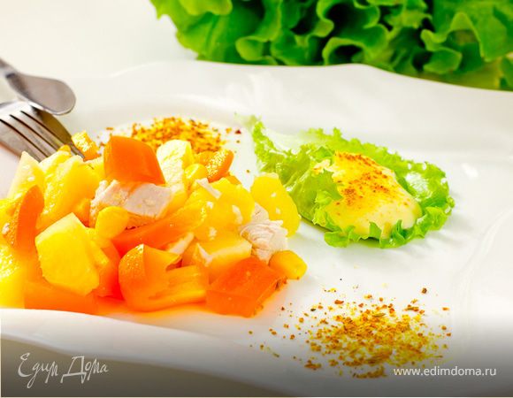 Курица в сливочном соусе карри с ананасом рецепт – Индийская кухня: Основные блюда. «Еда»