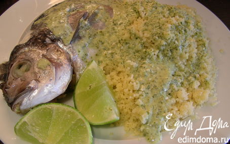 Рецепт Рыба с соусом из кориандра, лайма и кокосового молока