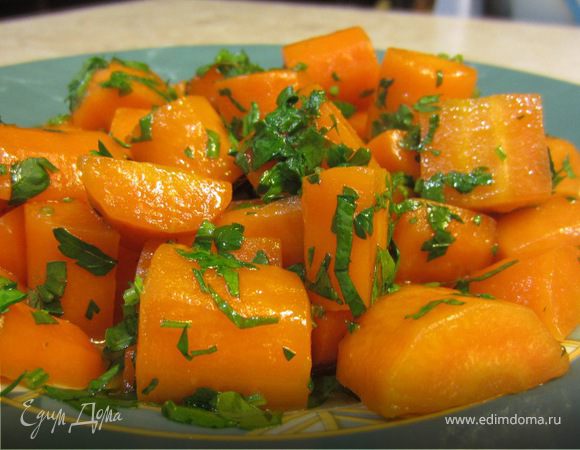 Карамелизованная морковь с лимоном и зеленью