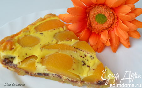 Рецепт Шоколадно-персиковый тарт