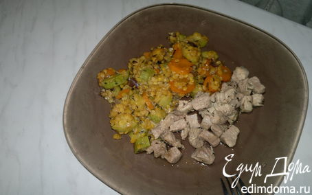 Рецепт Чечевица с овощами и свиная лопатка