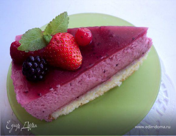 Торт "Черносмородиновое наслаждение", по рецепту от Джеймса Мартина («Delice au cassis»)