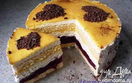 Рецепт Сметанный торт с вишней и яичным ликером