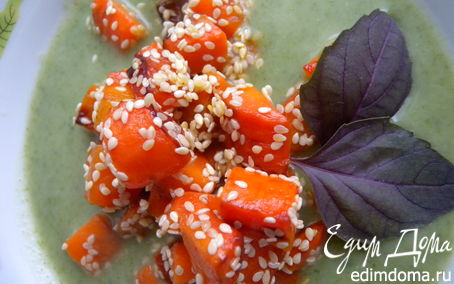 Рецепт Крем-суп из шпината с морковкой и кунжутом :-)