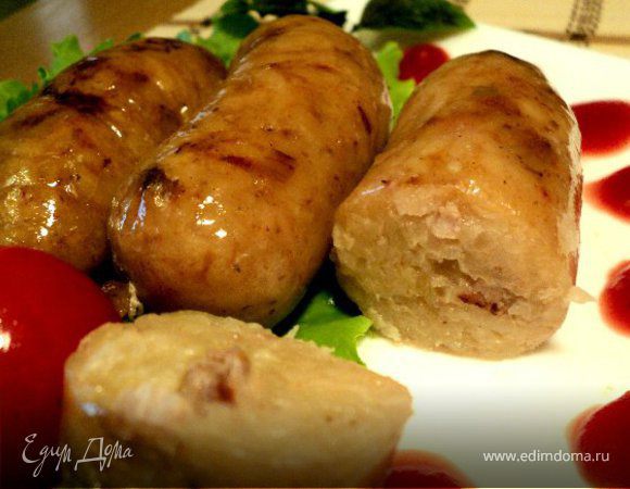Домашние колбаски с картофелем и мясом