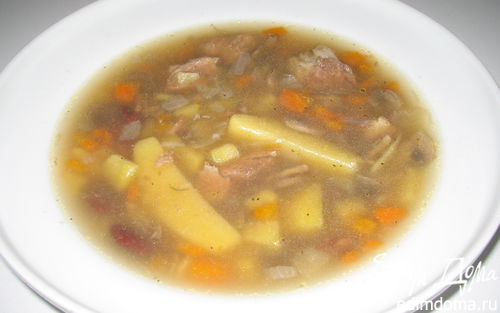 Рецепт Фасолевый суп с грибами