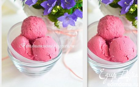 Рецепт Йогуртовое мороженое с малиной и ежевикой