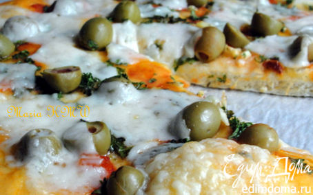 Рецепт Летняя пицца с овощами и козьим сыром