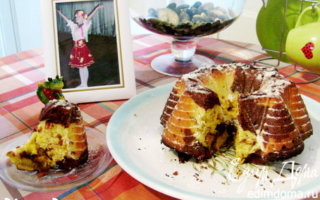 Рецепт Немецкий мраморный кекс с арахисом ( Marmorkuchen)