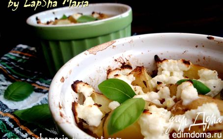 Рецепт Молодой картофель с легкой фетой и базиликом