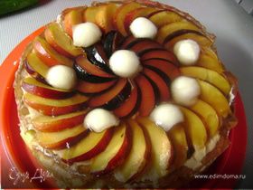 Творожно-фруктовый пирог