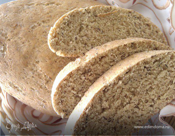 Кукурузный хлеб с тмином и отрубями