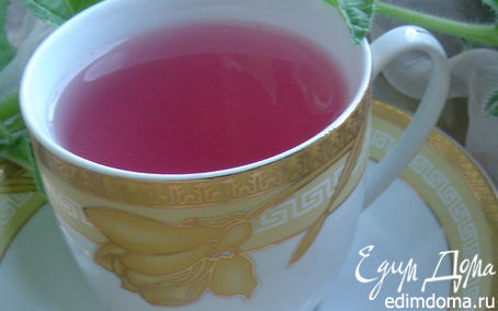Рецепт Чай из смородины, её листочков и имбиря