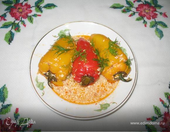 Перец, фаршированный гречкой и овощами