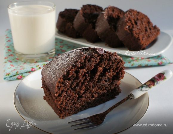Шоколадный кекс с кусочками шоколада рецепт в духовке в силиконовых формочках пошагово