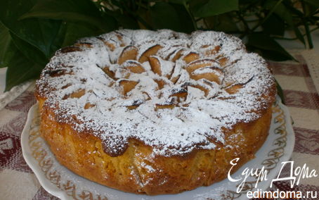 Рецепт Кукурузный пирог с яблоками "Бабье лето"