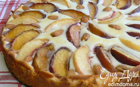 Рецепт Пирог с персиками и маскарпоне