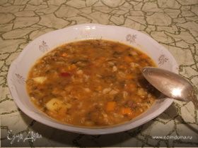 Машхурда (мясной суп с машем и рисом)