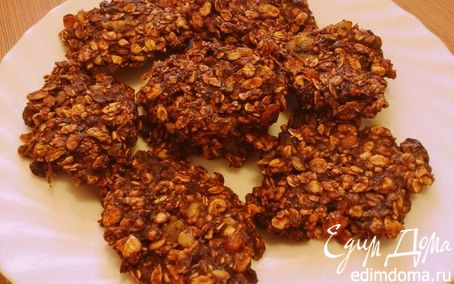 Рецепт Постное овсяно-шоколадное печенье