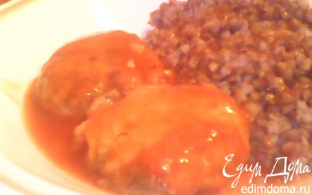 Рецепт Курино-грибные тефтельки в томатном соусе