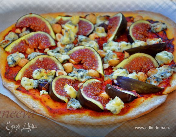Пицца с персиками и дор блю - рецепт автора Юлия Брунш🌳